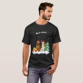 Cocker Spaniel Reindeer Xmas Light Kerstmis Ornam T-shirt (Voorkant volledig)