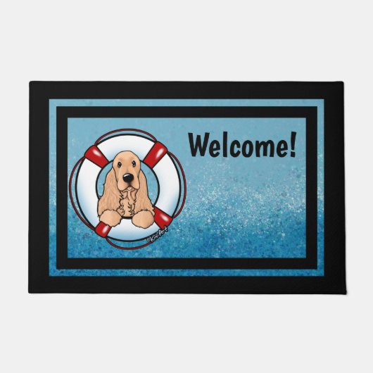 Cocker Spaniel Rescue Deurmat (Voorkant)