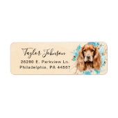 Cocker Spaniel retour adres label (Voorkant)