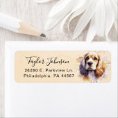 Cocker Spaniel retour adres label (Insitu)