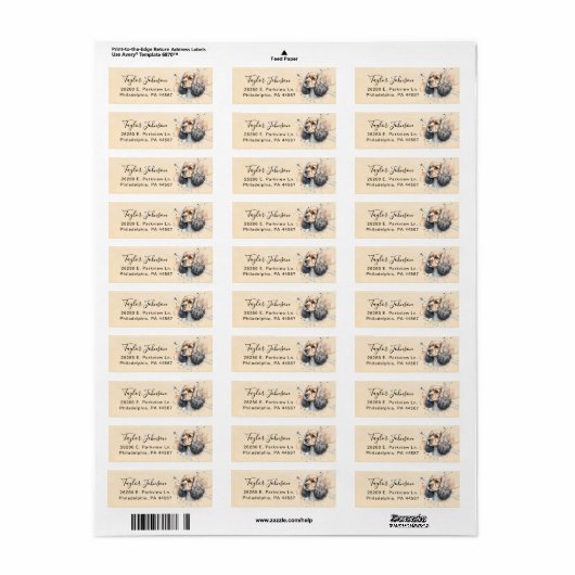 Cocker Spaniel retour adres label (Full Sheet)