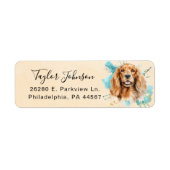 Cocker Spaniel retour adres label (Voorkant)