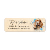 Cocker Spaniel retour adres label (Voorkant)