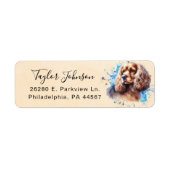 Cocker Spaniel retour adres label (Voorkant)