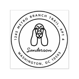 Cocker Spaniel retour adres stempel zelf-inkt