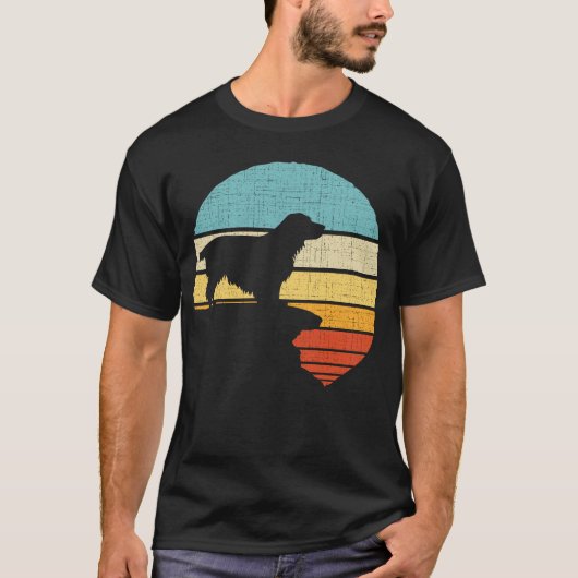 Cocker Spaniel Retro 60s 70s Hondenpuppy T-shirt (Voorkant)