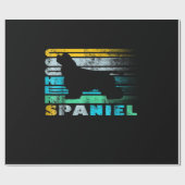 Cocker Spaniel | Retro Black Cocker Spaniel Cadeaupapier (Vlak)