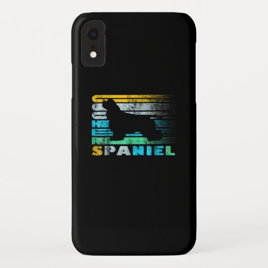 Cocker Spaniel | Retro Black Cocker Spaniel Case-Mate iPhone Case (Achterkant)