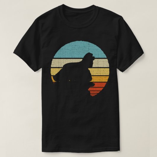 Cocker Spaniel Retro Hondenpuppy Eigenaar T-shirt (Design voorkant)