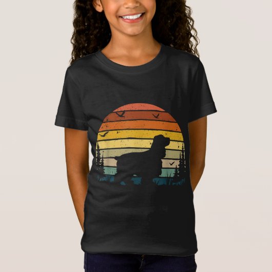 Cocker Spaniel  Retro mam Pap Dog Pet Lover T-shirt (Voorkant)