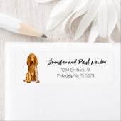 Cocker spaniel return address label (Insitu)