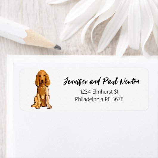 Cocker spaniel return address label (Insitu)