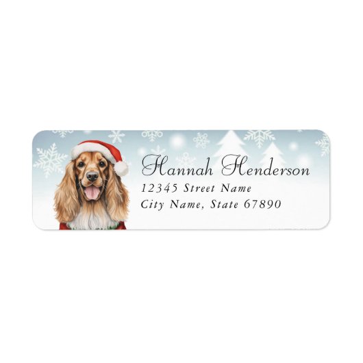Cocker Spaniel Return Address Labels (Voorkant)