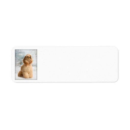 Cocker Spaniel Return Address Labels (Voorkant)