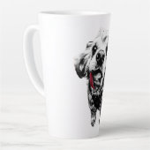 Cocker Spaniel – Rode Tong, Echte Pit Latte Mok (Linkerhoek)