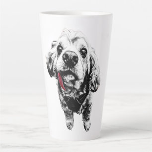Cocker Spaniel – Rode Tong, Echte Pit Latte Mok