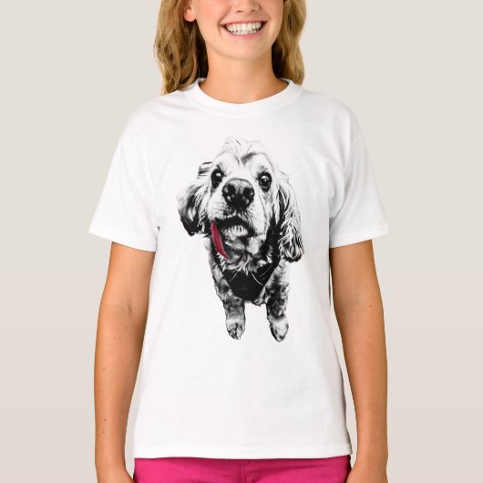 Cocker Spaniel – Rode Tong, Echte Pit T-shirt (Voorkant)