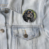 Cocker Spaniel Ronde Button 5,7 Cm (In situ)