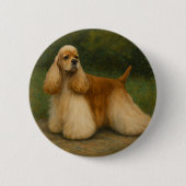 Cocker Spaniel Ronde Button 5,7 Cm (Voorkant)
