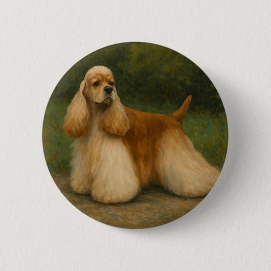Cocker Spaniel Ronde Button 5,7 Cm (Voorkant)