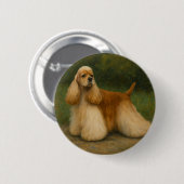 Cocker Spaniel Ronde Button 5,7 Cm (Voorkant /achterkant)