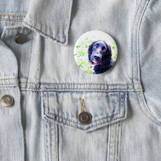 Cocker Spaniel Ronde Button 5,7 Cm (In situ)