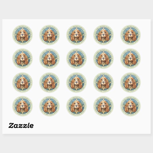 Cocker Spaniel Ronde Stickers (Vel)