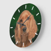 Cocker Spaniel Round Wall Clock Grote Klok (Hoek)