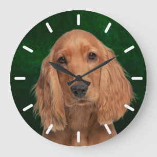 Cocker Spaniel Round Wall Clock Grote Klok