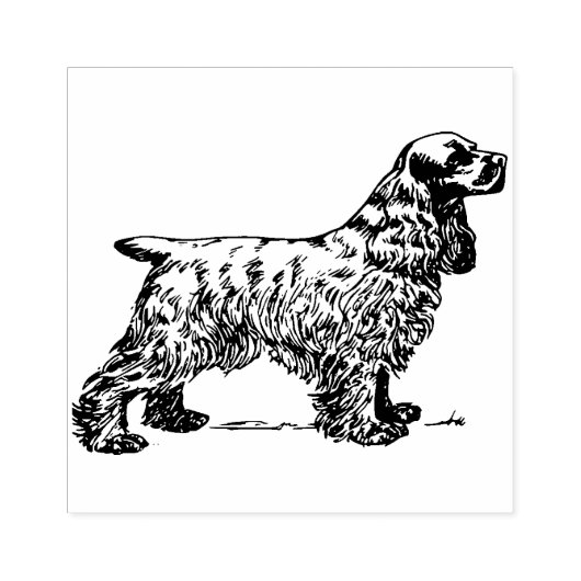 Cocker Spaniel Rubberstempel (Afrduk)