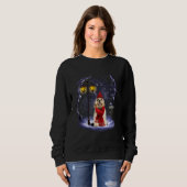 Cocker Spaniel Santa Snow Light Winter P Trui (Voorkant volledig)