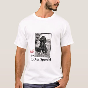 Cocker Spaniel-schets op Shirt met korte hoes