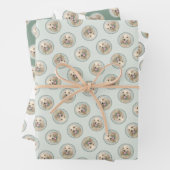 Cocker Spaniel Schilderen Buff Gold Originele Hond Inpakpapier Vel (In situ)