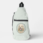 Cocker Spaniel Schilderen Buff Gold Originele Hond Sling Bag (Voorkant)