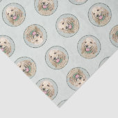 Cocker Spaniel Schilderen Buff Gold Originele Hond Tissuepapier (Detail)