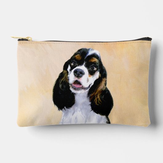 Cocker Spaniel Schilderen Parti Tan Originele Hond Etui (Voorkant)