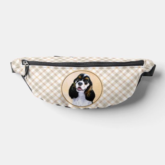Cocker Spaniel Schilderen Parti Tan Originele Hond Heuptasje (Liggend)