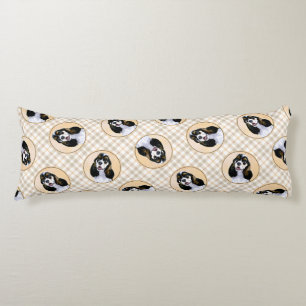 Cocker Spaniel Schilderen Parti Tan Originele Hond Lichaamskussen