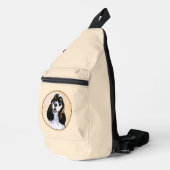 Cocker Spaniel Schilderen Parti Tan Originele Hond Sling Bag (Rechterhoek)
