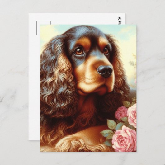 Cocker Spaniel Schilderij Briefkaart (Voorkant / Achterkant)