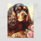 Cocker Spaniel Schilderij Briefkaart (Voorkant)