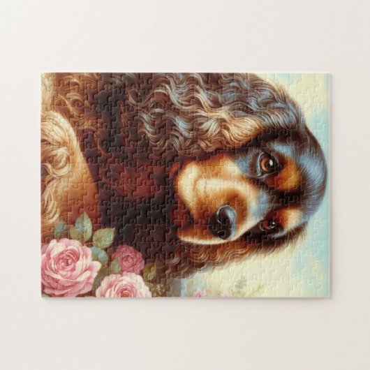  Cocker Spaniel Schilderij Legpuzzel (Horizontaal)