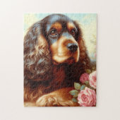  Cocker Spaniel Schilderij Legpuzzel (Verticaal)