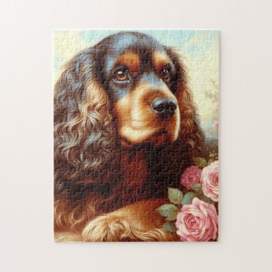 Cocker Spaniel Schilderij Legpuzzel (Verticaal)