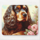 Cocker Spaniel Schilderij Muismat (Voorkant)