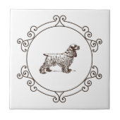 Cocker Spaniel Sierkeramiek Tegel Tegeltje (Voorkant)