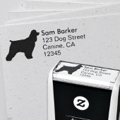 Cocker Spaniel Silhouet Retouradres Zelfinktende Stempel
