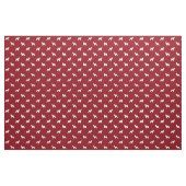 Cocker Spaniel Silhouetten Rood en Wit Patroon Stof (Yard (91,4 cm))