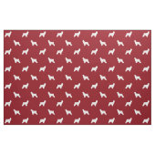 Cocker Spaniel Silhouetten Rood en Wit Patroon Stof (Fat Quarter)
