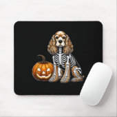 Cocker Spaniel Skelet Jack O Lantern Grappige Hond Muismat (Met muis)